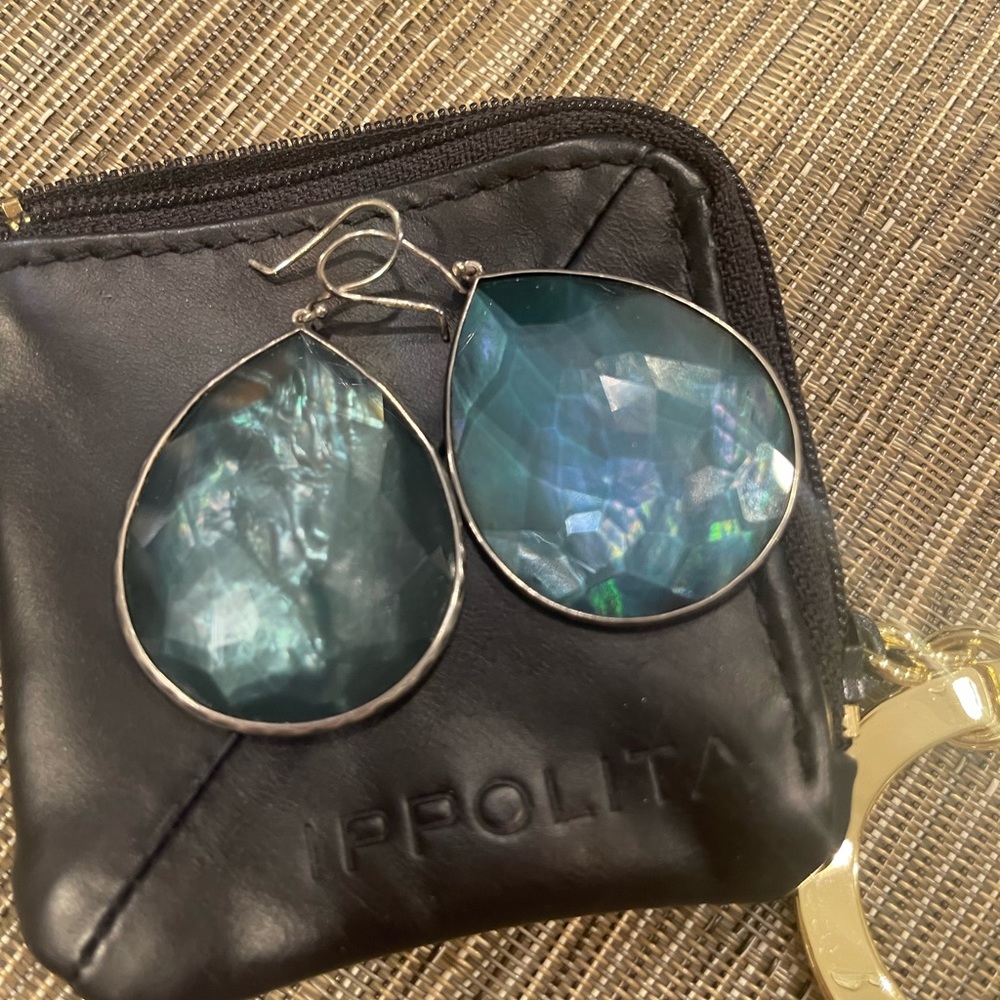 Ippolita Quartz & Mother of Pearl Rock Candy jumbo Teardrop Earrings - Picture 6 of 7